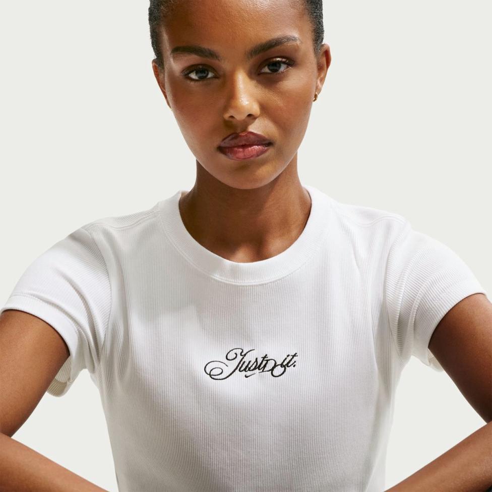 Женская футболка NIKE W NSW RIB MOD CRP JDI TEE IH7996-100_image_3