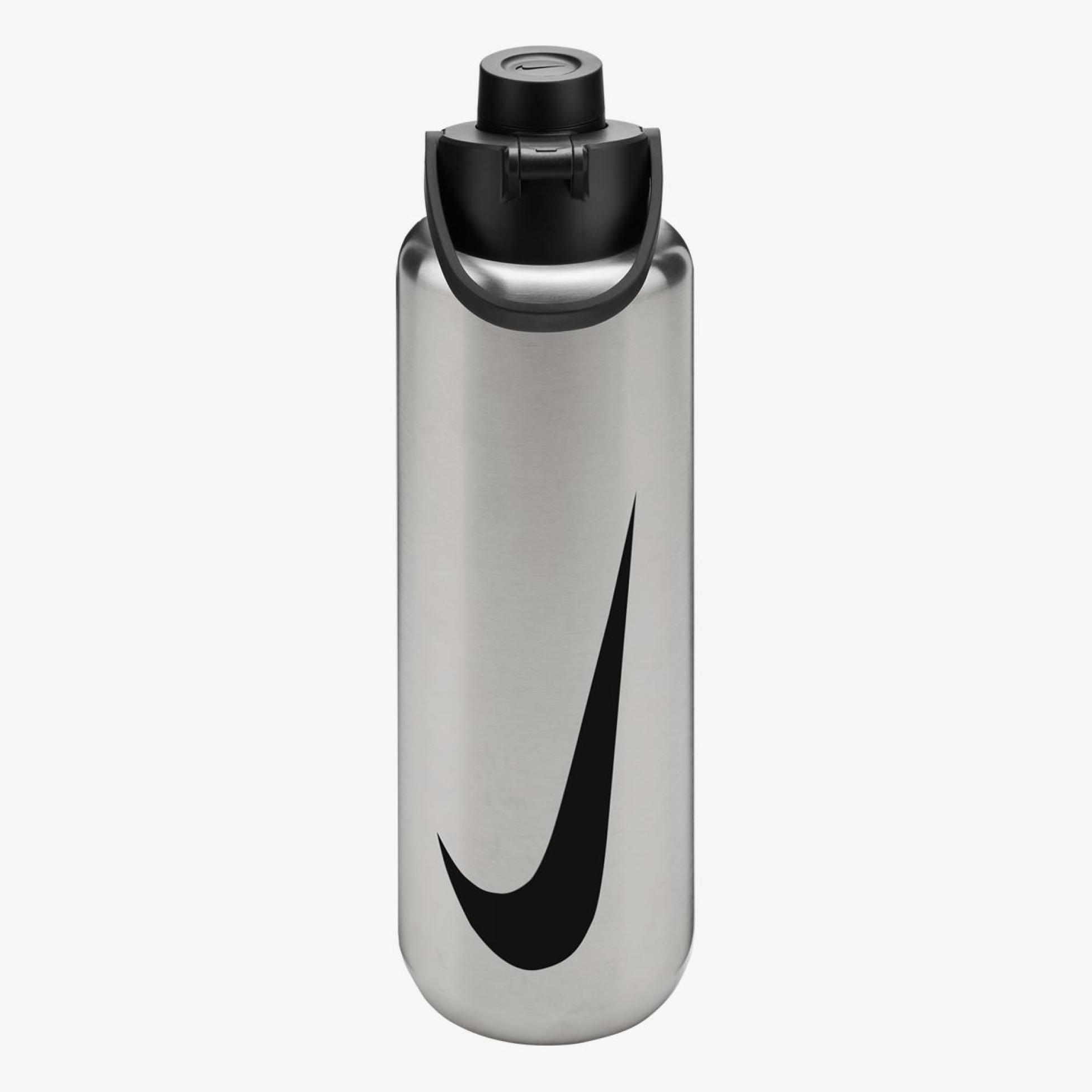 Пляшка NIKE SS RECHARGE CHUG BOTTLE 32 OZ RFSH BRUSHED STAINLESS STEEL/BLACK/BLACK 32OZ N.101.3800.953.32
